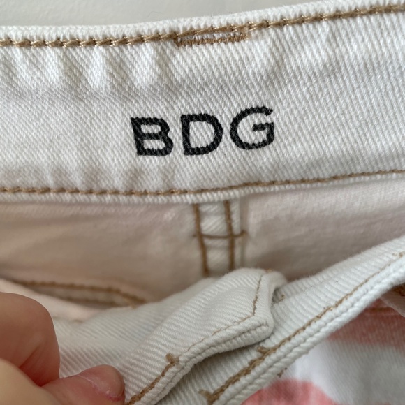 Urban Outfitters BCD American Flag Jean Shorts 25 - Picture 4 of 7